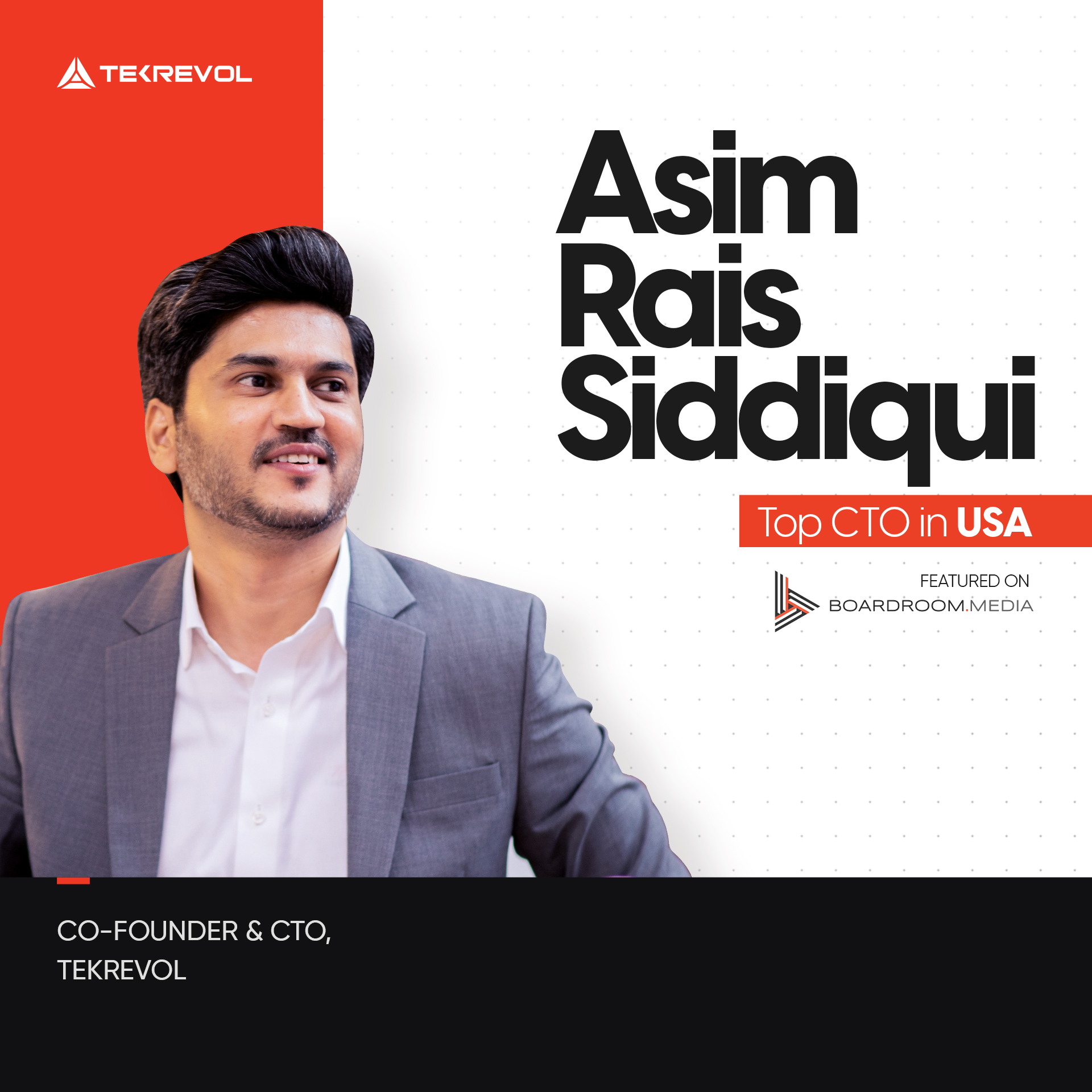 Asim Rais Siddiqui Gets Recognized by CTO Boardroom Media