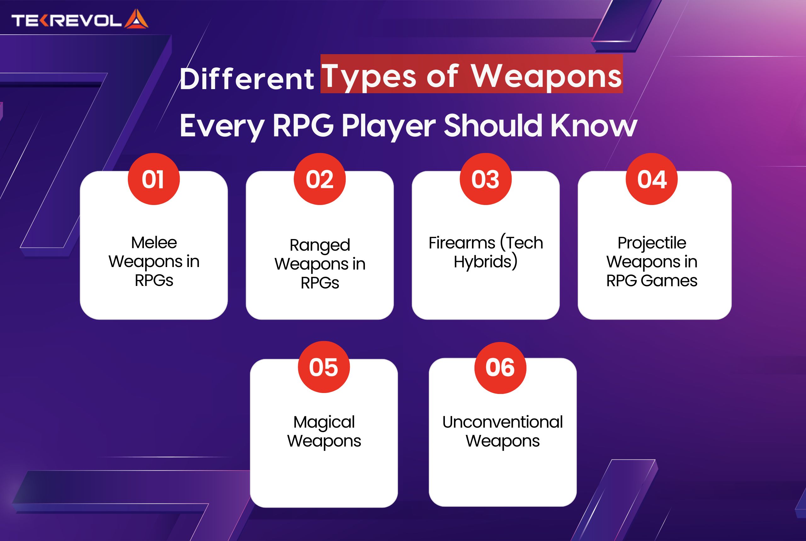 Different Types of Weapons Every RPG Player Should Know